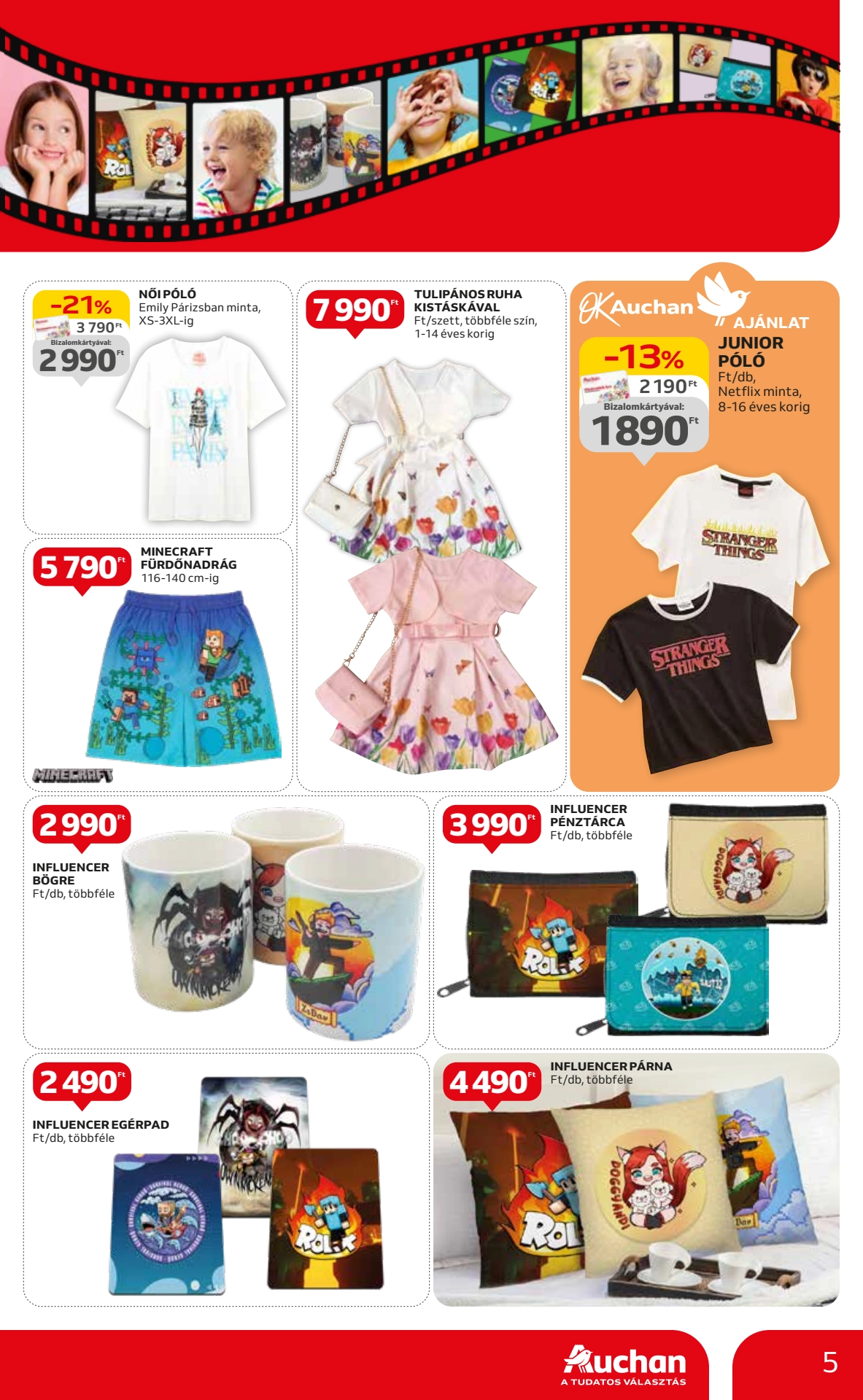 Lapozható Auchan Hipermarket kedvenc karakterek szórólap 2024. 03.27-04.10 - 5. oldal Lapozható Auchan Hipermarket kedvenc karakterek szórólap 2024. 03.27-04.10 - 5. oldal