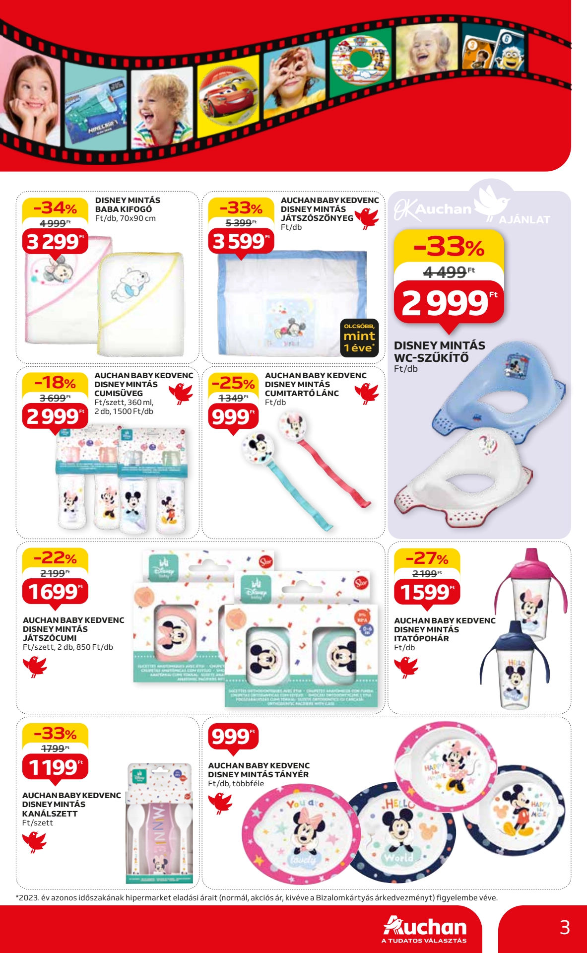 Lapozható Auchan Hipermarket kedvenc karakterek szórólap 2024. 03.27-04.10 - 3. oldal Lapozható Auchan Hipermarket kedvenc karakterek szórólap 2024. 03.27-04.10 - 3. oldal