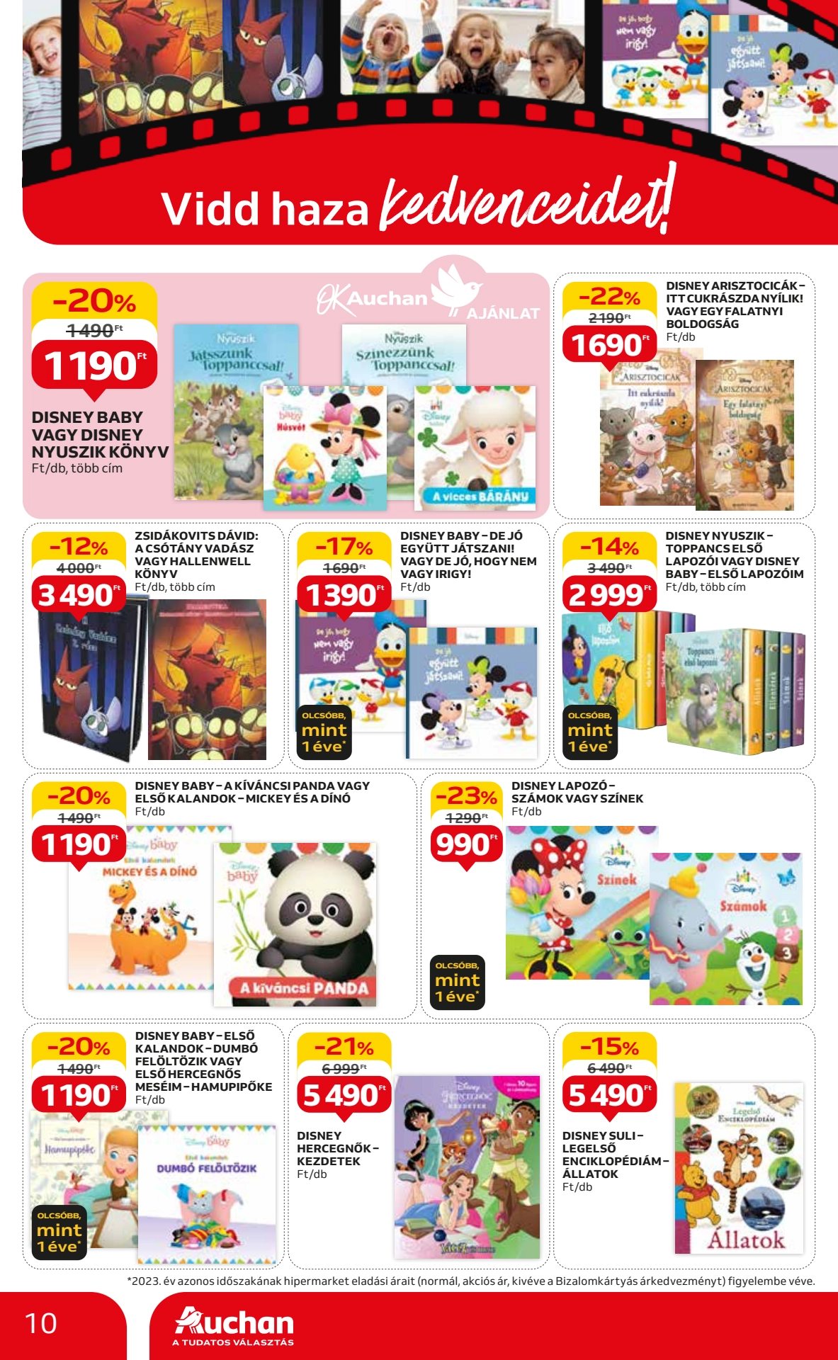 Lapozható Auchan Hipermarket kedvenc karakterek szórólap 2024. 03.27-04.10 - 10. oldal Lapozható Auchan Hipermarket kedvenc karakterek szórólap 2024. 03.27-04.10 - 10. oldal
