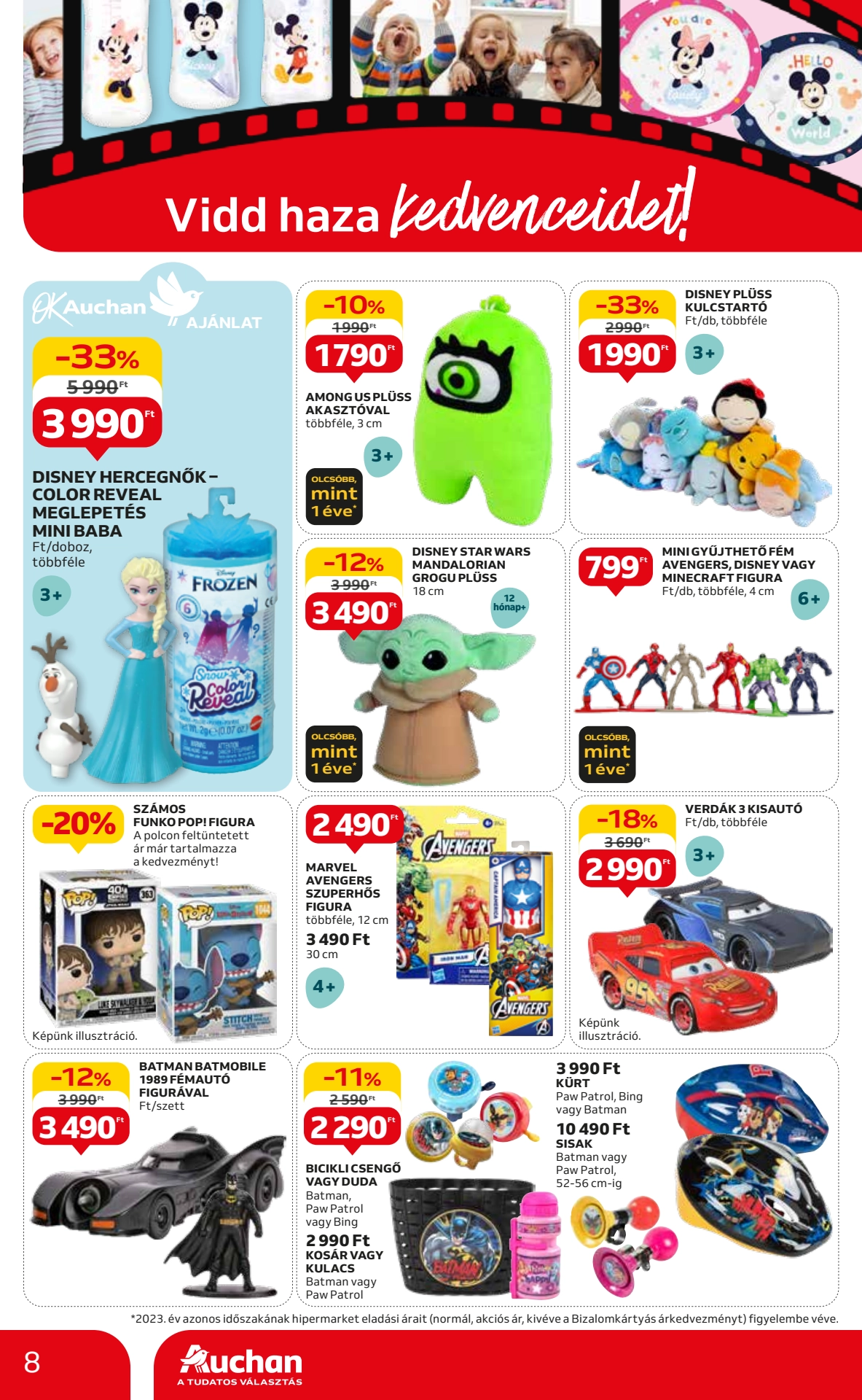 Lapozható Auchan Hipermarket kedvenc karakterek szórólap 2024. 03.27-04.10 - 8. oldal Lapozható Auchan Hipermarket kedvenc karakterek szórólap 2024. 03.27-04.10 - 8. oldal