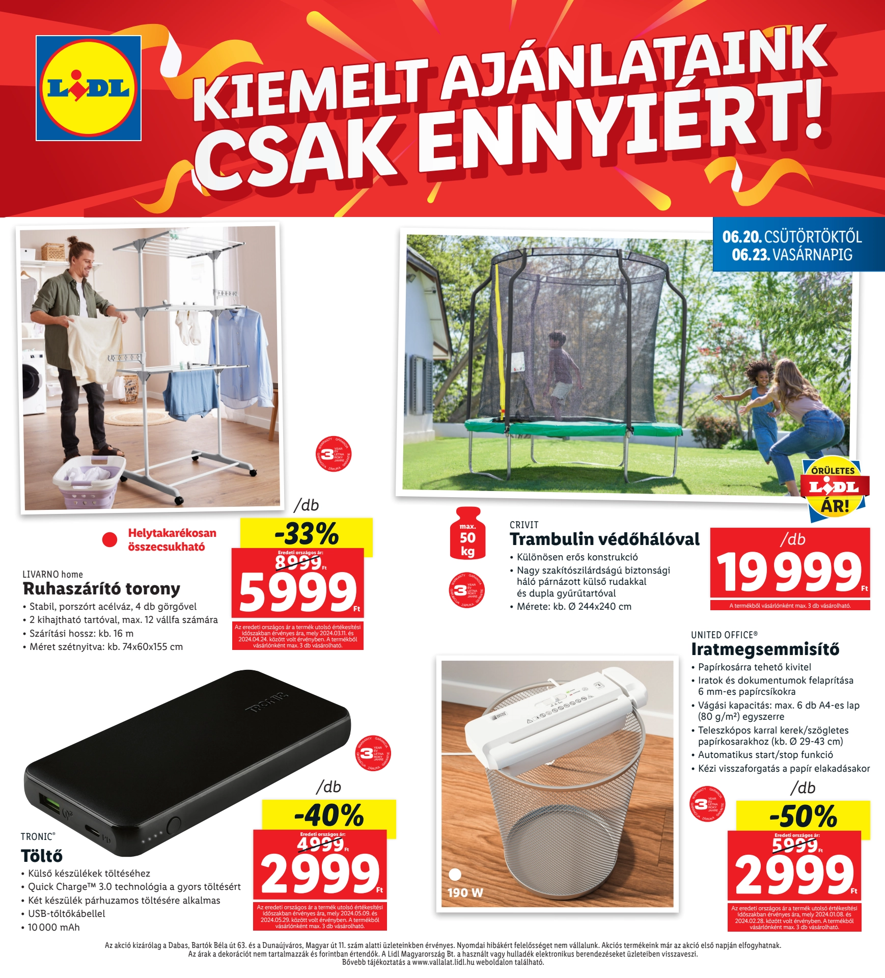 Lapozható Lidl Regionális szórólap 2024. 06.20-06.23 - 8. oldal Lapozható Lidl Regionális szórólap 2024. 06.20-06.23 - 8. oldal