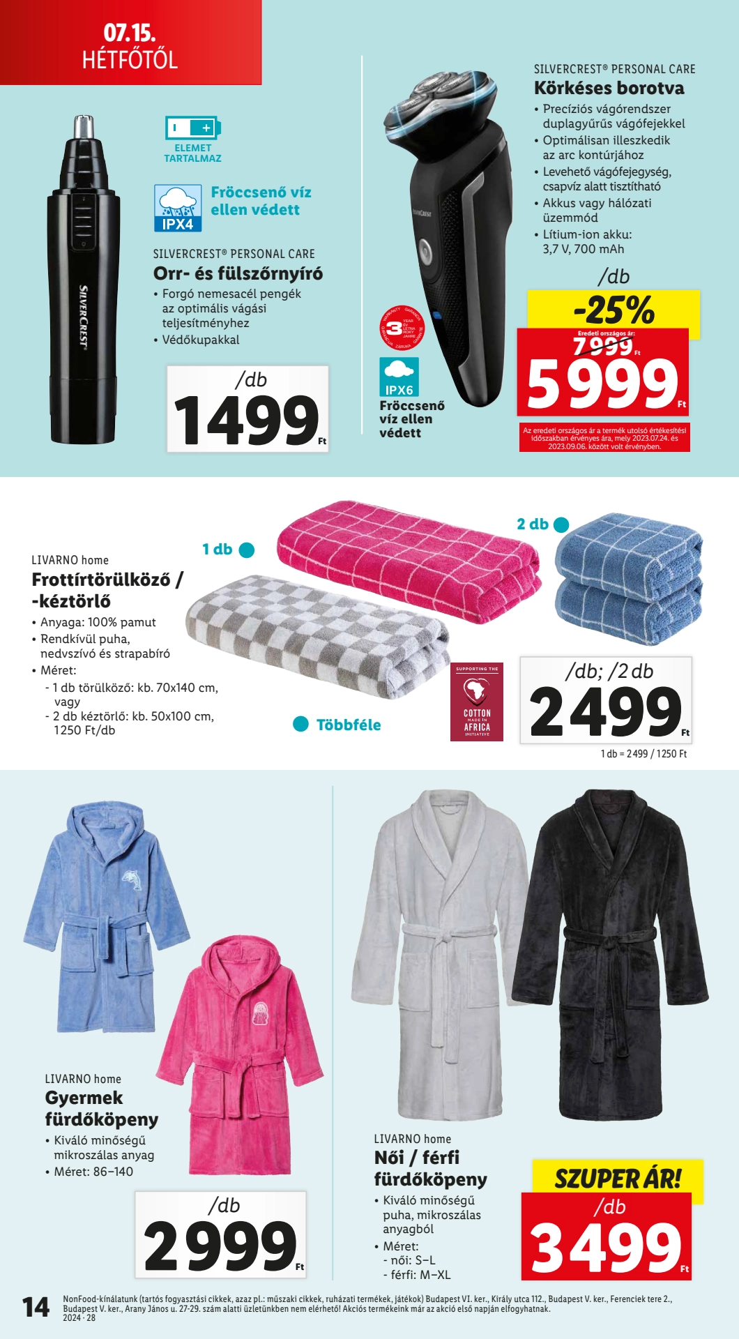 Lapozható Lidl Nonfood szórólap 2024. 07.11 - 14. oldal Lapozható Lidl Nonfood szórólap 2024. 07.11 - 14. oldal
