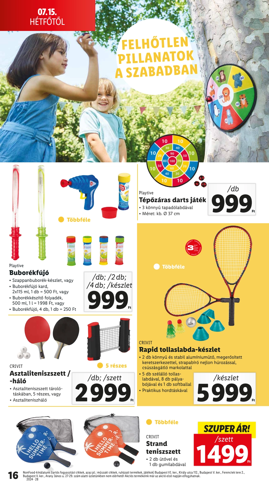 Lapozható Lidl Nonfood szórólap 2024. 07.11 - 16. oldal Lapozható Lidl Nonfood szórólap 2024. 07.11 - 16. oldal