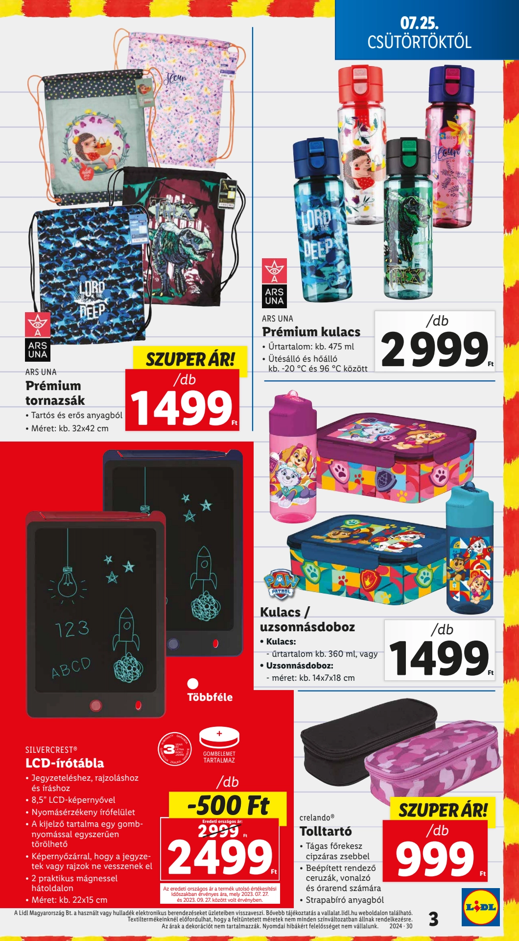 Lapozható Lidl Iskolaszervásár szórólap 2024. 07.25 - 3. oldal Lapozható Lidl Iskolaszervásár szórólap 2024. 07.25 - 3. oldal