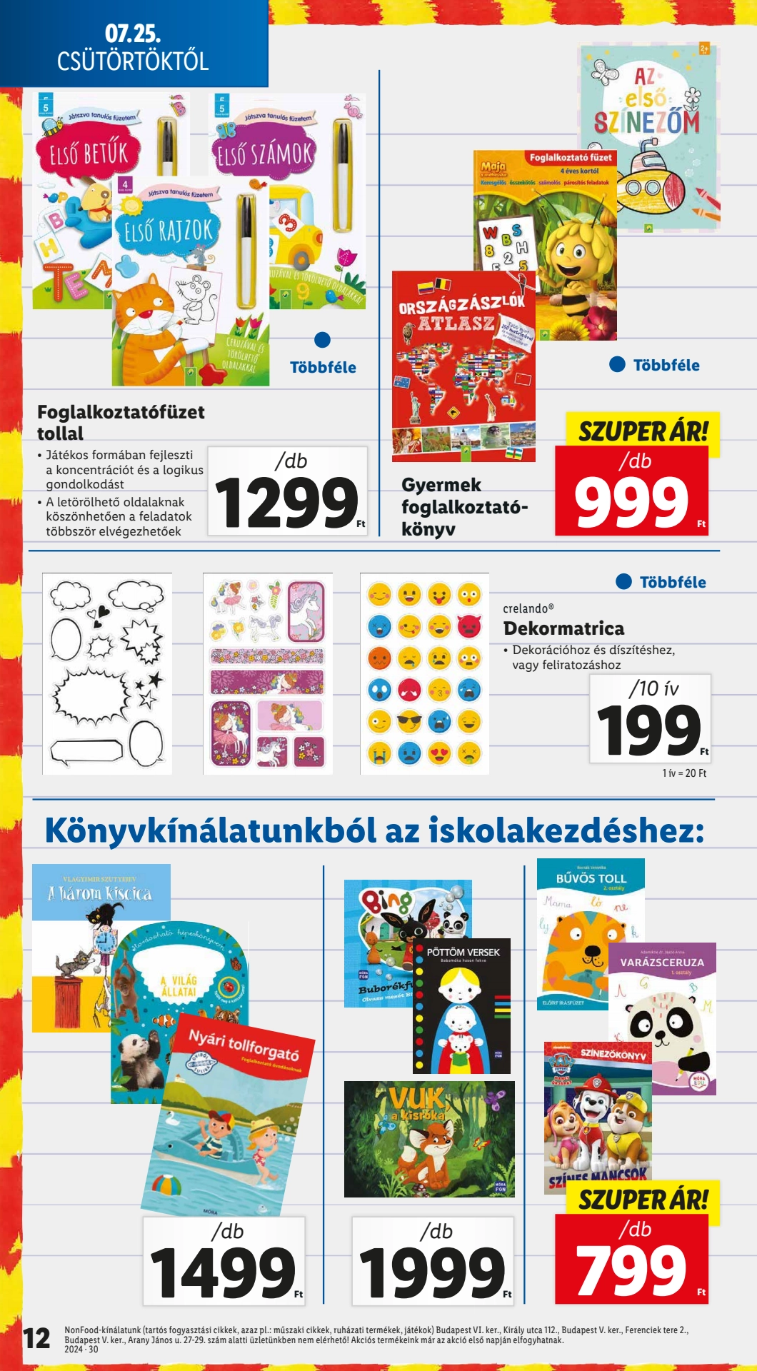 Lapozható Lidl Iskolaszervásár szórólap 2024. 07.25 - 12. oldal Lapozható Lidl Iskolaszervásár szórólap 2024. 07.25 - 12. oldal