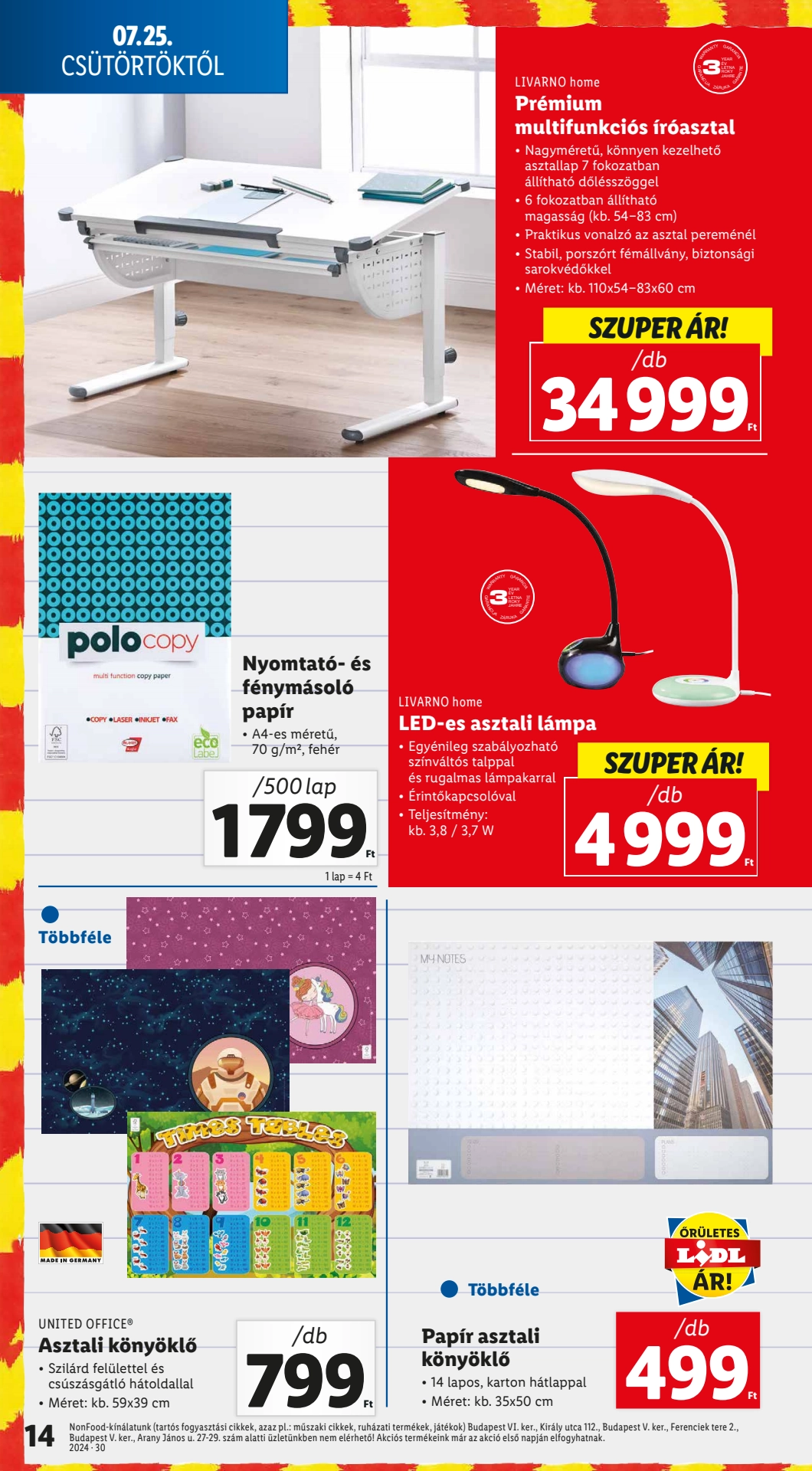 Lapozható Lidl Iskolaszervásár szórólap 2024. 07.25 - 14. oldal Lapozható Lidl Iskolaszervásár szórólap 2024. 07.25 - 14. oldal