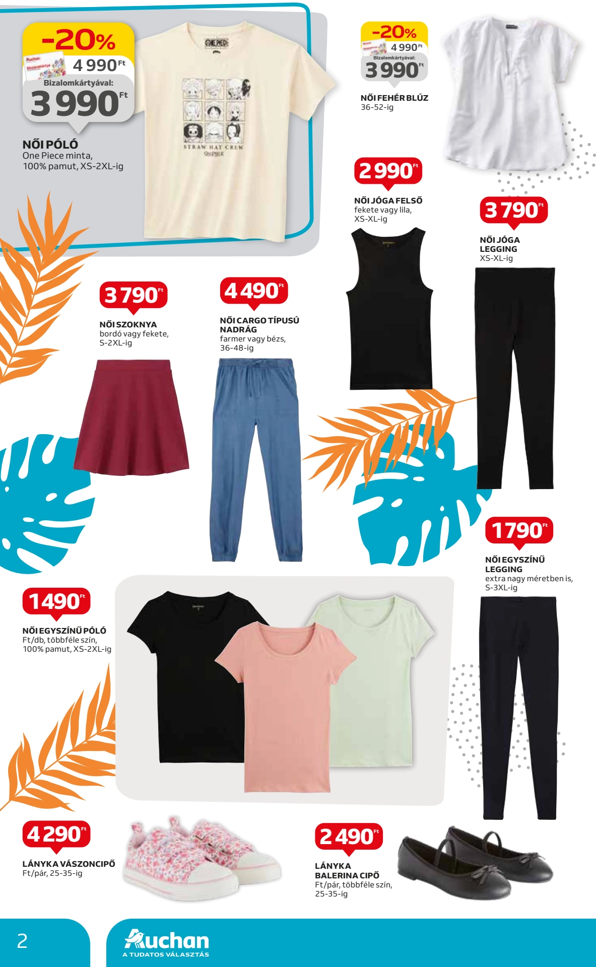 Lapozható Auchan Hipermarket Textil szórólap 2024. 08.01-08.07 - 2. oldal Lapozható Auchan Hipermarket Textil szórólap 2024. 08.01-08.07 - 2. oldal