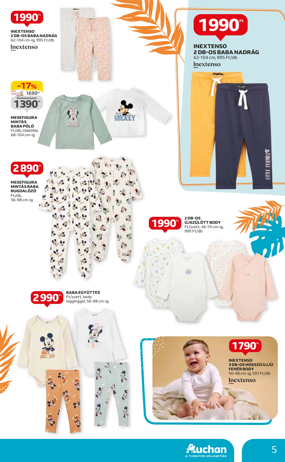 Lapozható Auchan Hipermarket Textil szórólap 2024. 08.01-08.07 - 5. oldal Lapozható Auchan Hipermarket Textil szórólap 2024. 08.01-08.07 - 5. oldal