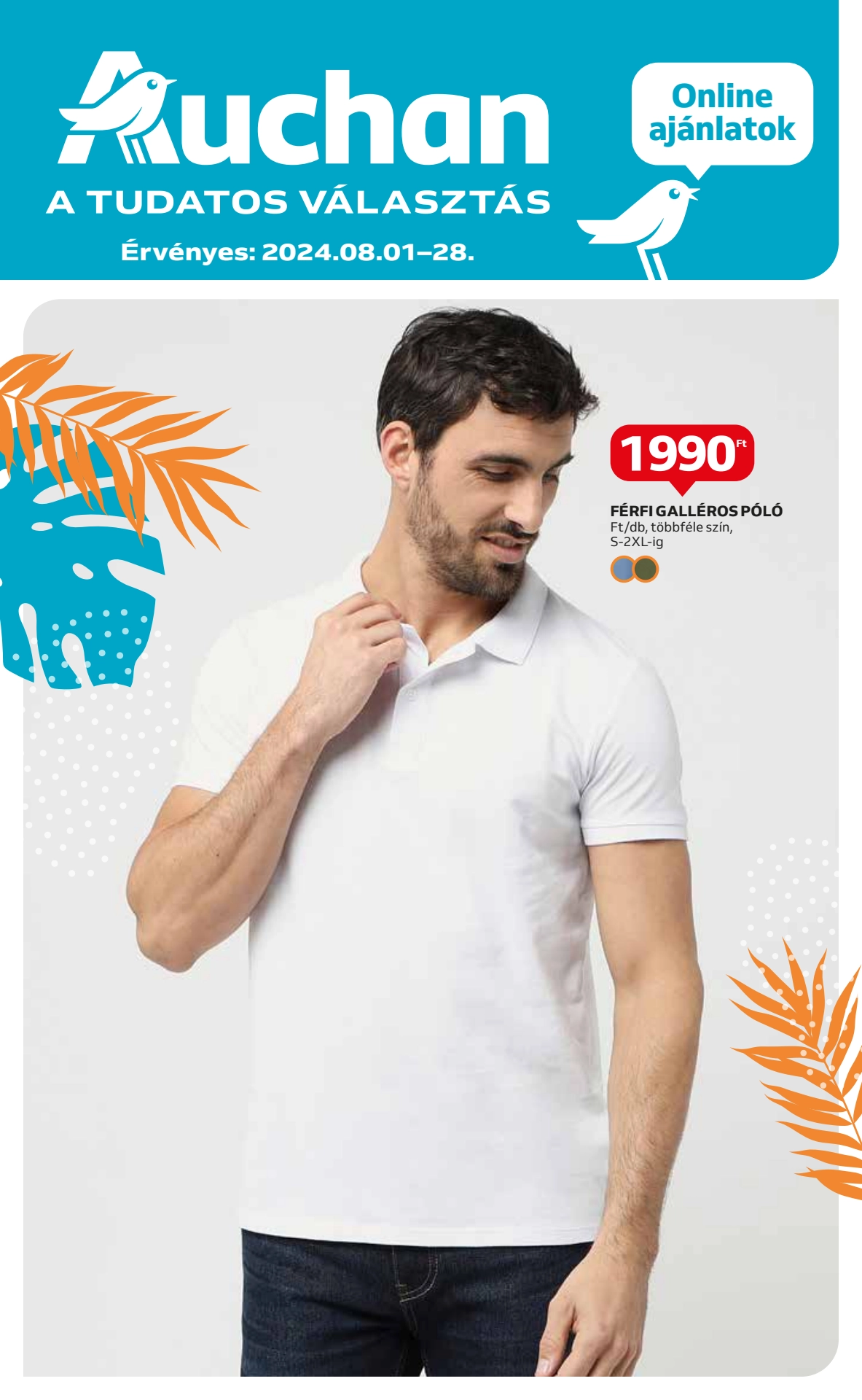 Lapozható Auchan Hipermarket Textil szórólap 2024. 08.01-08.07 - 1. oldal Lapozható Auchan Hipermarket Textil szórólap 2024. 08.01-08.07 - 1. oldal