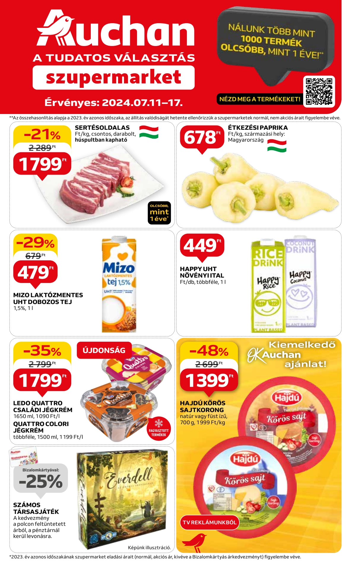 Lapozható Auchan Szupermarket szórólap 2024. 07.11-07.17 - 1. oldal Lapozható Auchan Szupermarket szórólap 2024. 07.11-07.17 - 1. oldal