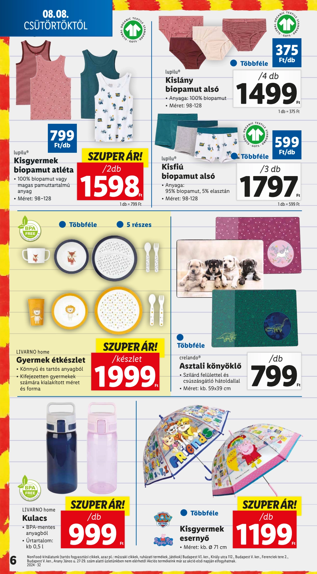 Lapozható Lidl Nonfood szórólap 2024. 08.08 - 6. oldal Lapozható Lidl Nonfood szórólap 2024. 08.08 - 6. oldal