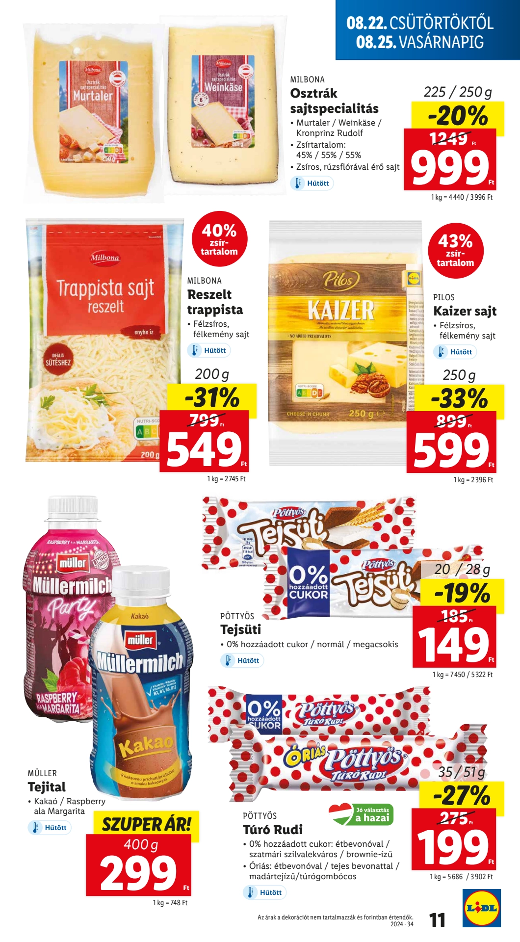 Lapozható Lidl szórólap 2024. 08.22-08.28 - 11. oldal Lapozható Lidl szórólap 2024. 08.22-08.28 - 11. oldal