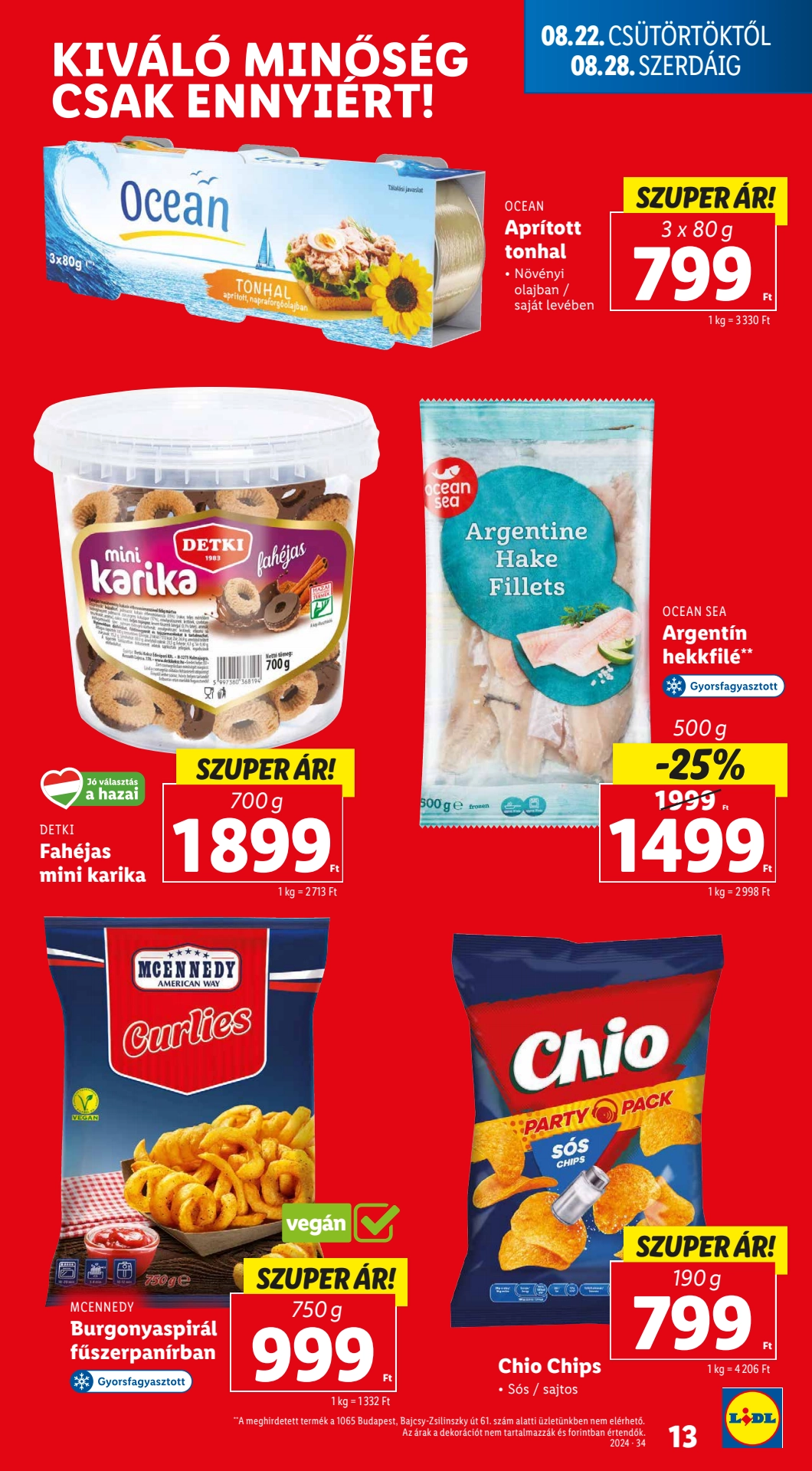 Lapozható Lidl szórólap 2024. 08.22-08.28 - 13. oldal Lapozható Lidl szórólap 2024. 08.22-08.28 - 13. oldal
