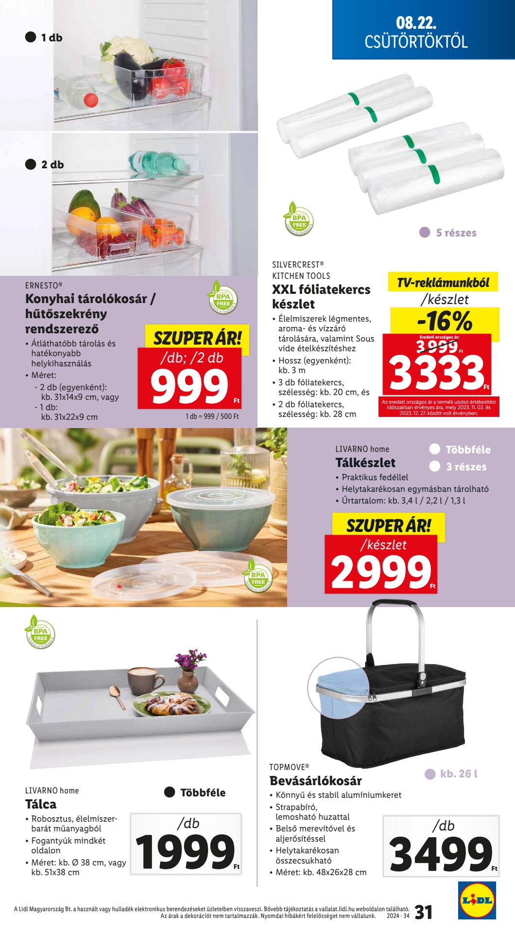 Lapozható Lidl szórólap 2024. 08.22-08.28 - 31. oldal Lapozható Lidl szórólap 2024. 08.22-08.28 - 31. oldal
