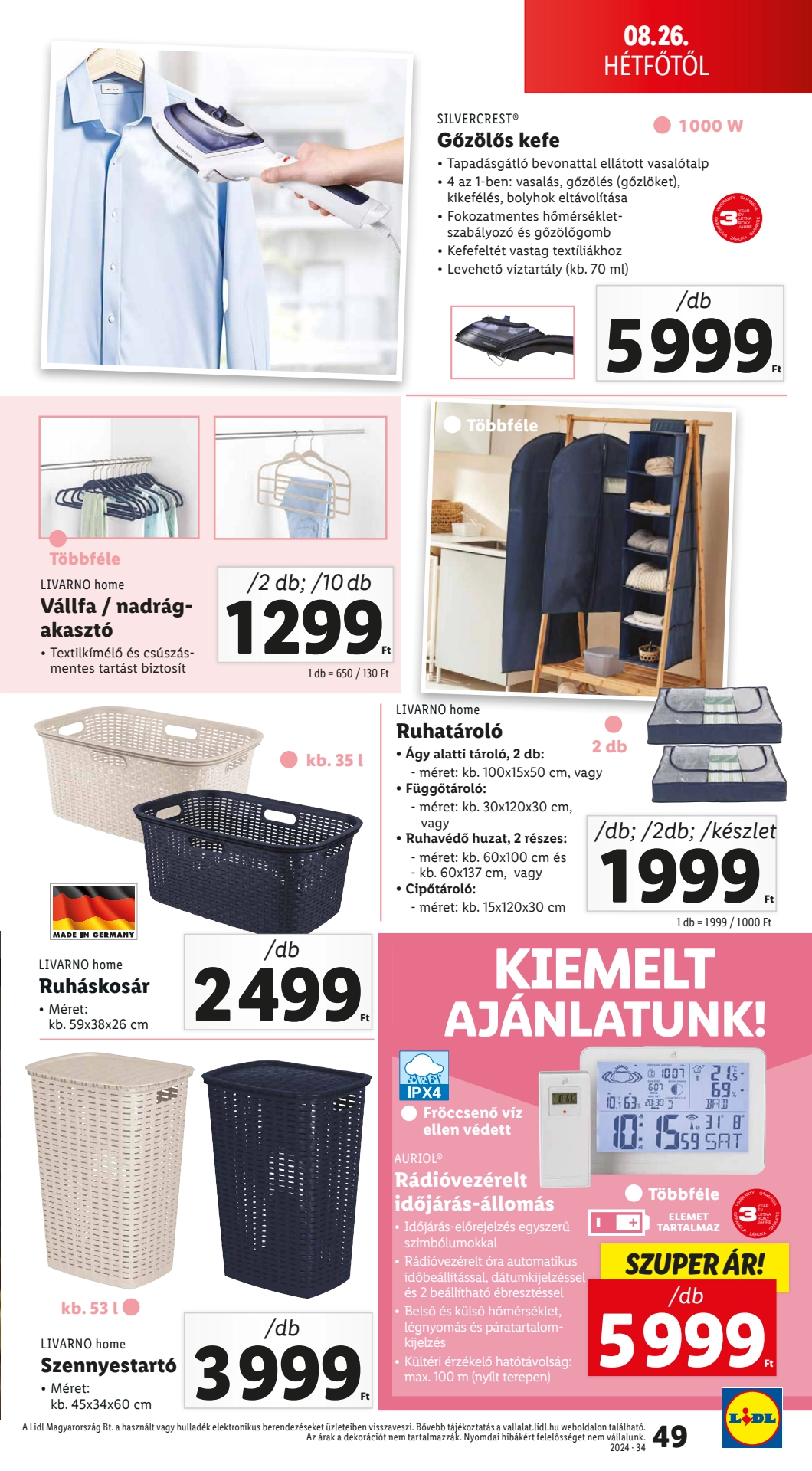 Lapozható Lidl szórólap 2024. 08.22-08.28 - 49. oldal Lapozható Lidl szórólap 2024. 08.22-08.28 - 49. oldal