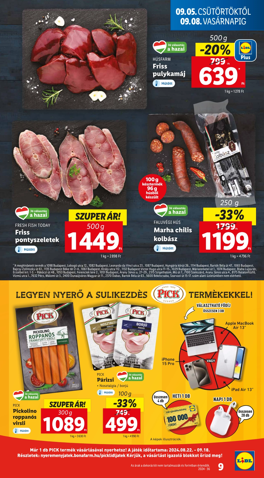 Lapozható Lidl szórólap 2024. 09.05-09.11 - 9. oldal Lapozható Lidl szórólap 2024. 09.05-09.11 - 9. oldal