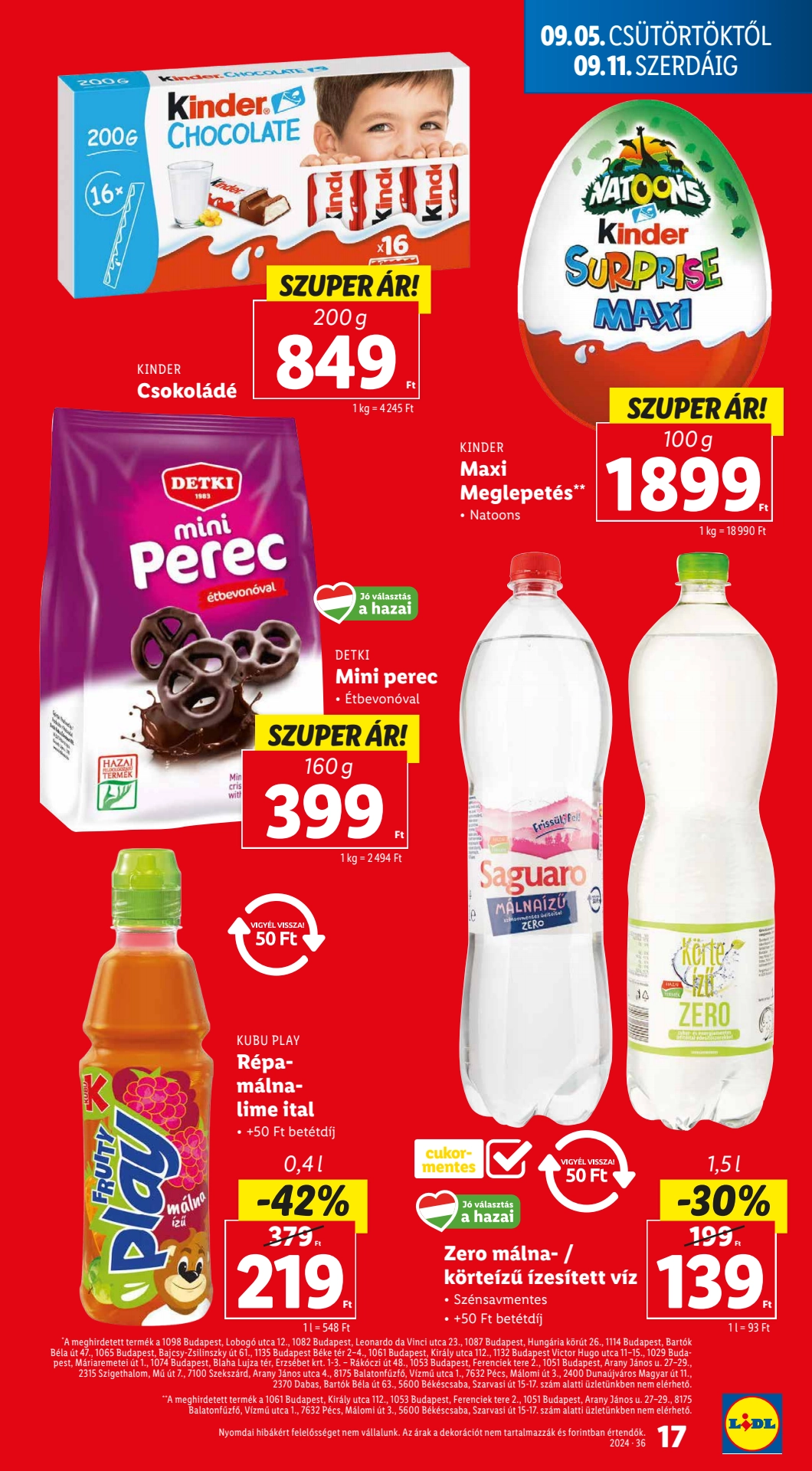 Lapozható Lidl szórólap 2024. 09.05-09.11 - 17. oldal Lapozható Lidl szórólap 2024. 09.05-09.11 - 17. oldal
