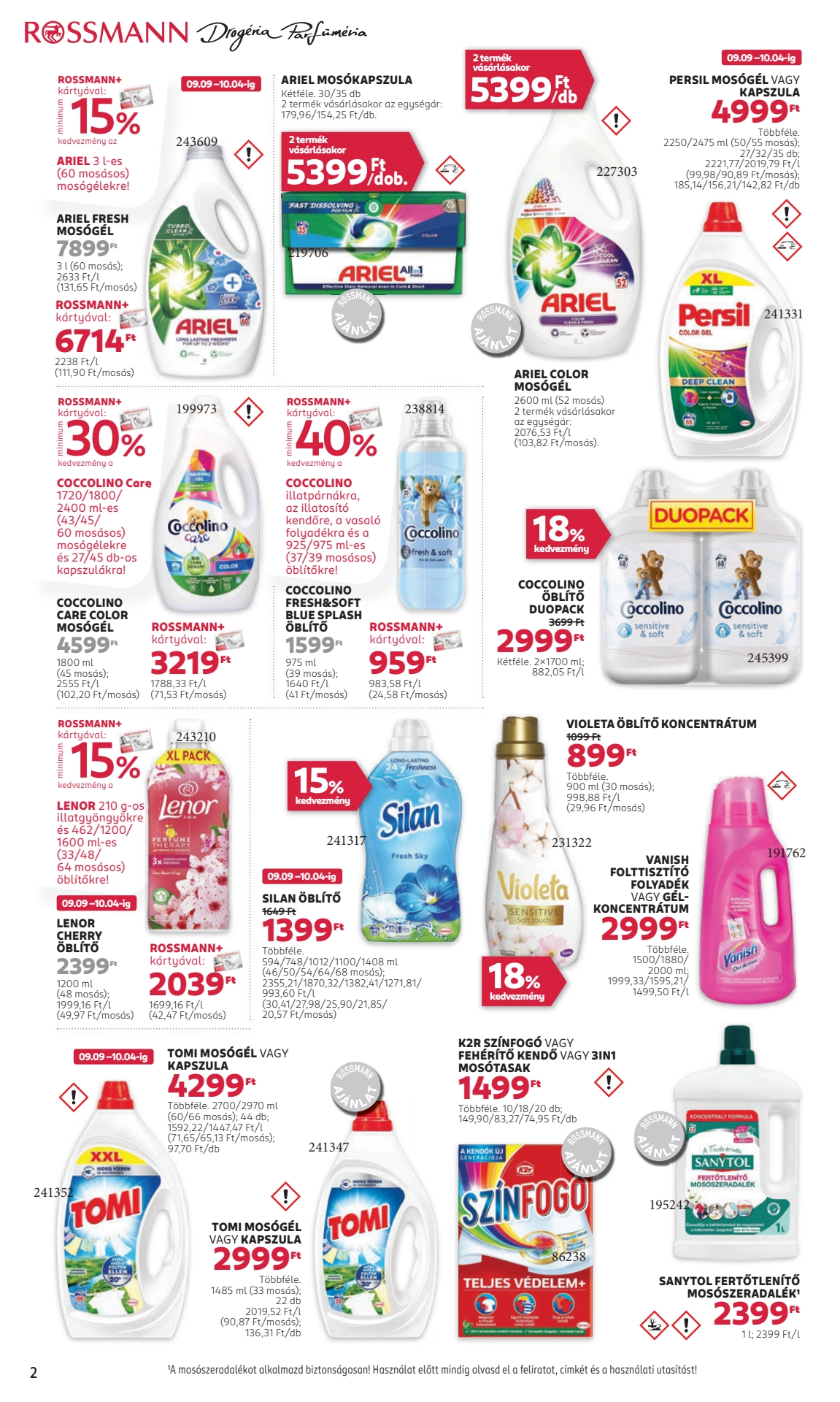 Lapozható Rossmann szórólap 2024. 09.09-09.20 - 2. oldal Lapozható Rossmann szórólap 2024. 09.09-09.20 - 2. oldal