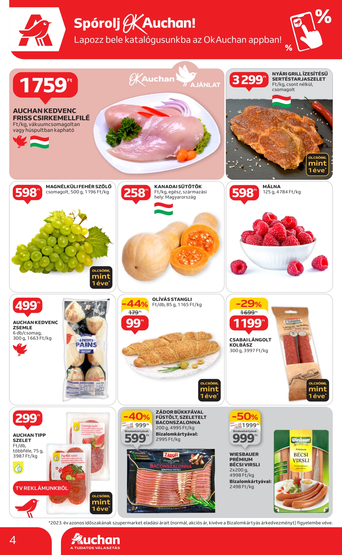 Lapozható Auchan Szupermarket szórólap 2024. 09.12-09.18 - 4. oldal Lapozható Auchan Szupermarket szórólap 2024. 09.12-09.18 - 4. oldal