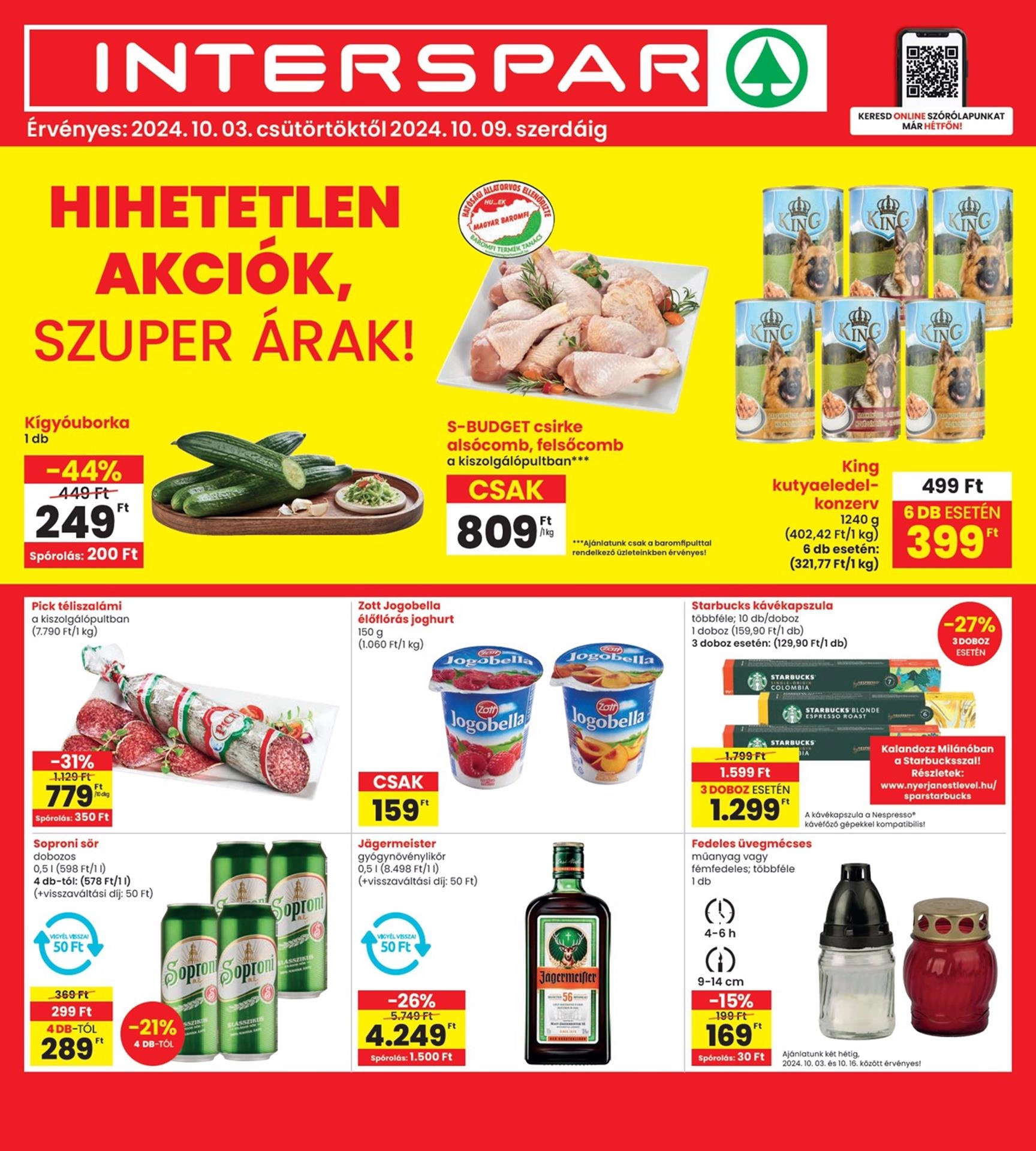 Lapozható Interspar szórólap 2024. 10.03-10.09 - 1. oldal Lapozható Interspar szórólap 2024. 10.03-10.09 - 1. oldal