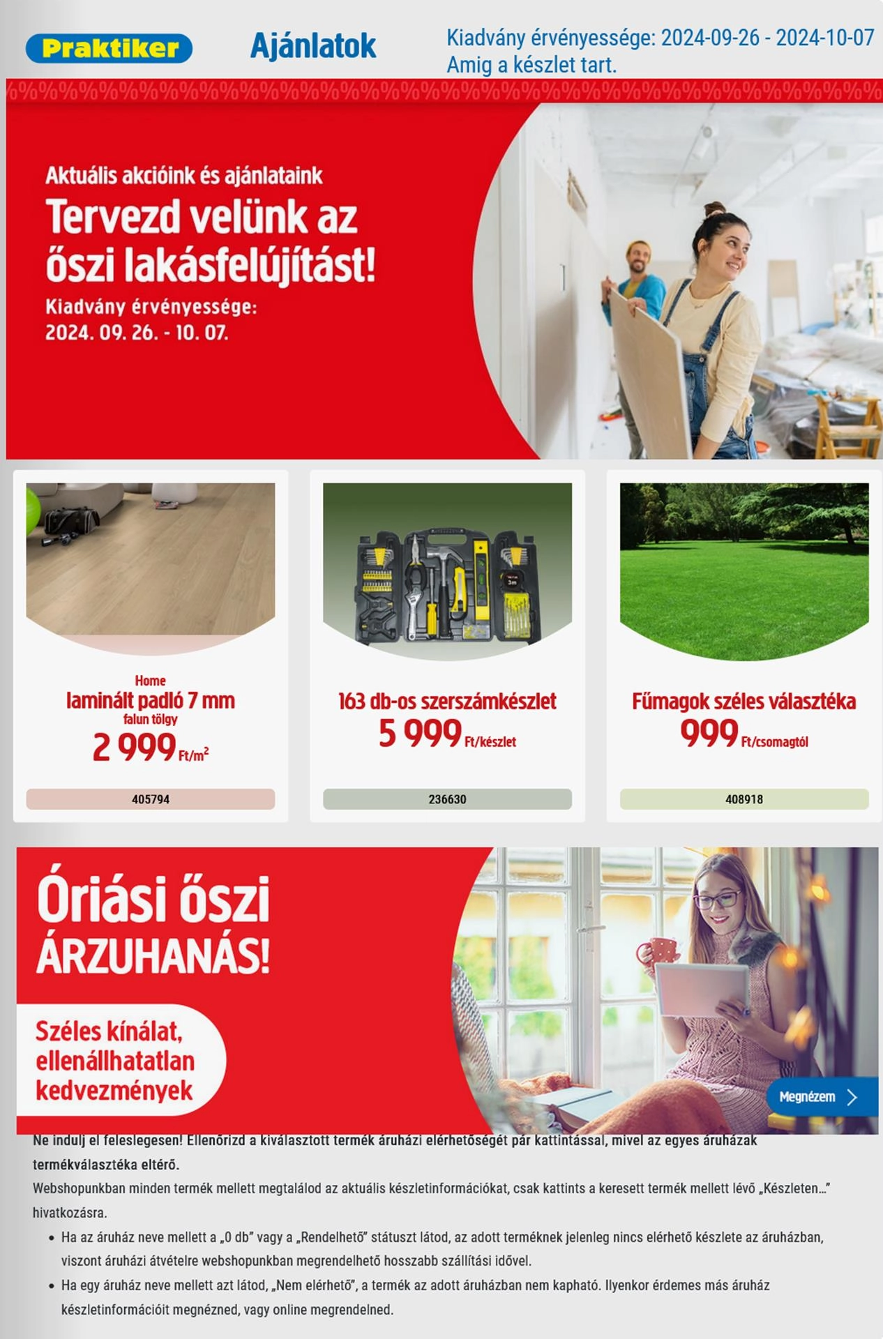 Lapozható Praktiker szórólap 2024. 09.26-10.07 - 1. oldal Lapozható Praktiker szórólap 2024. 09.26-10.07 - 1. oldal