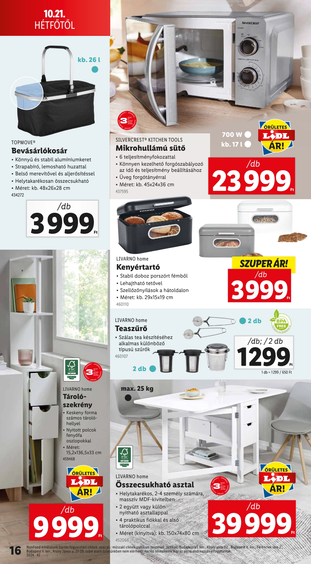 Lapozható Lidl Nonfood szórólap 2024. 10.17 - 16. oldal Lapozható Lidl Nonfood szórólap 2024. 10.17 - 16. oldal