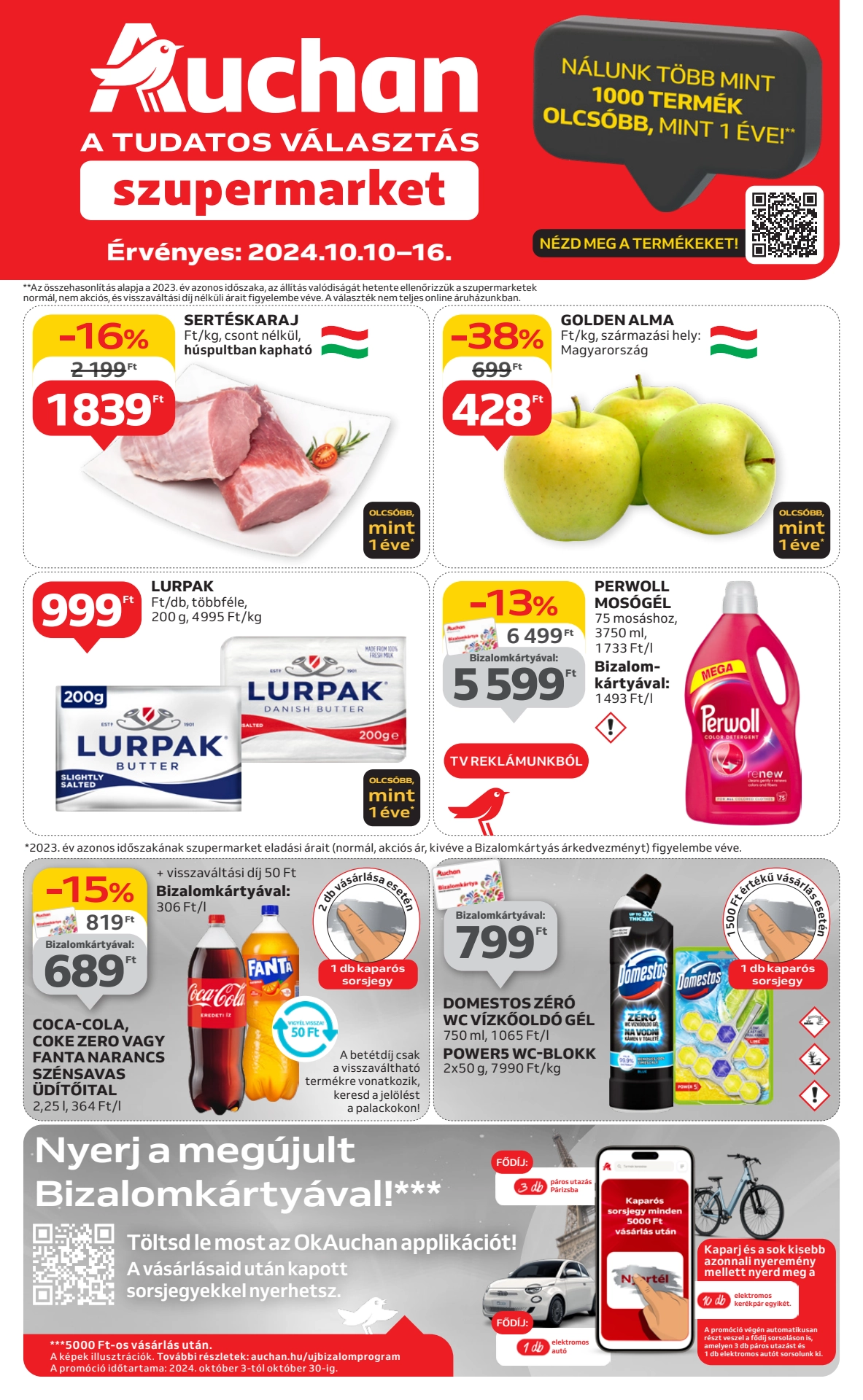 Lapozható Auchan Szupermarket szórólap 2024. 10.10-10.16 - 1. oldal Lapozható Auchan Szupermarket szórólap 2024. 10.10-10.16 - 1. oldal