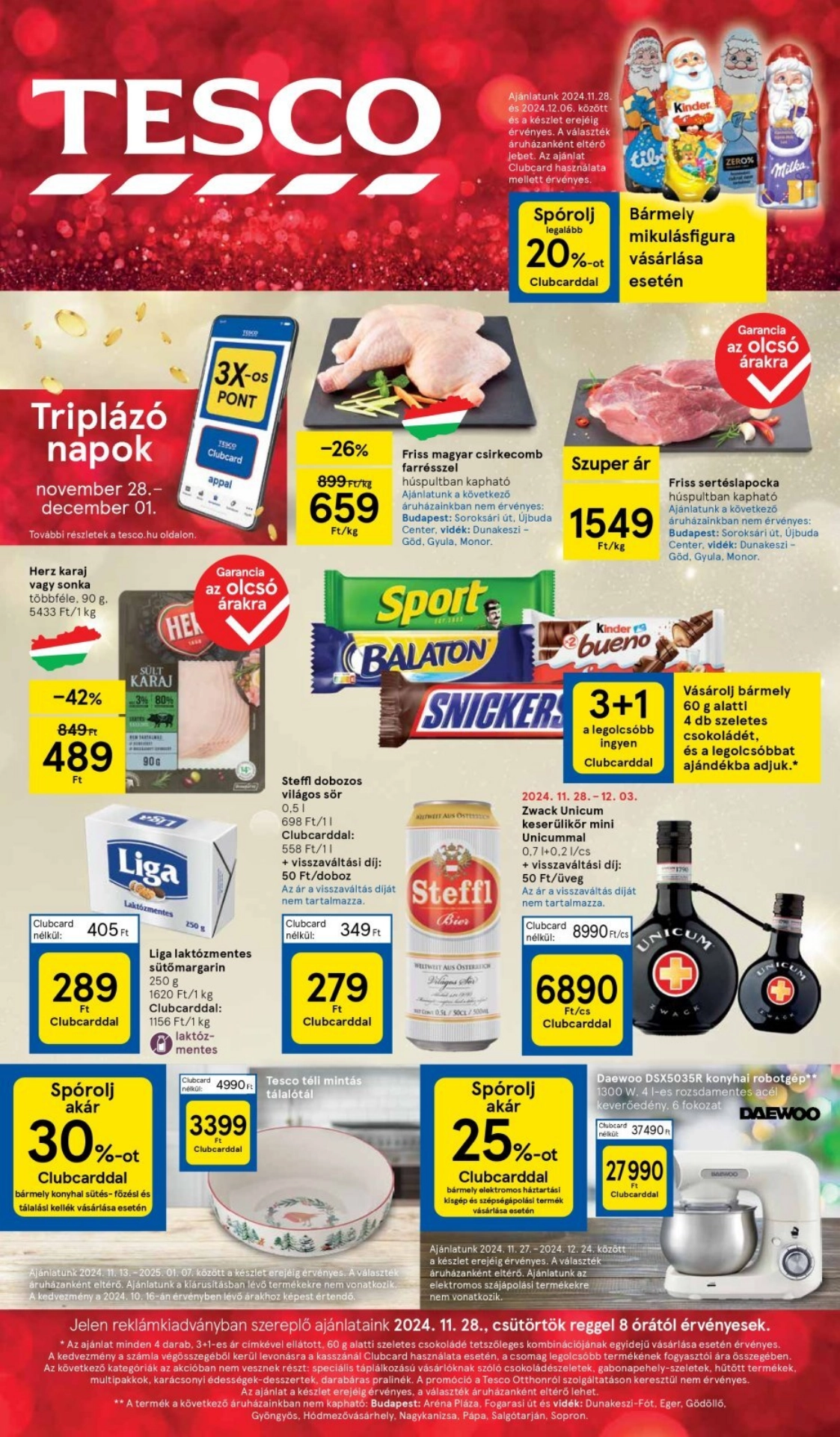 Lapozható Tesco Hipermarket szórólap 2024. 11.28-12.04 - 1. oldal Lapozható Tesco Hipermarket szórólap 2024. 11.28-12.04 - 1. oldal