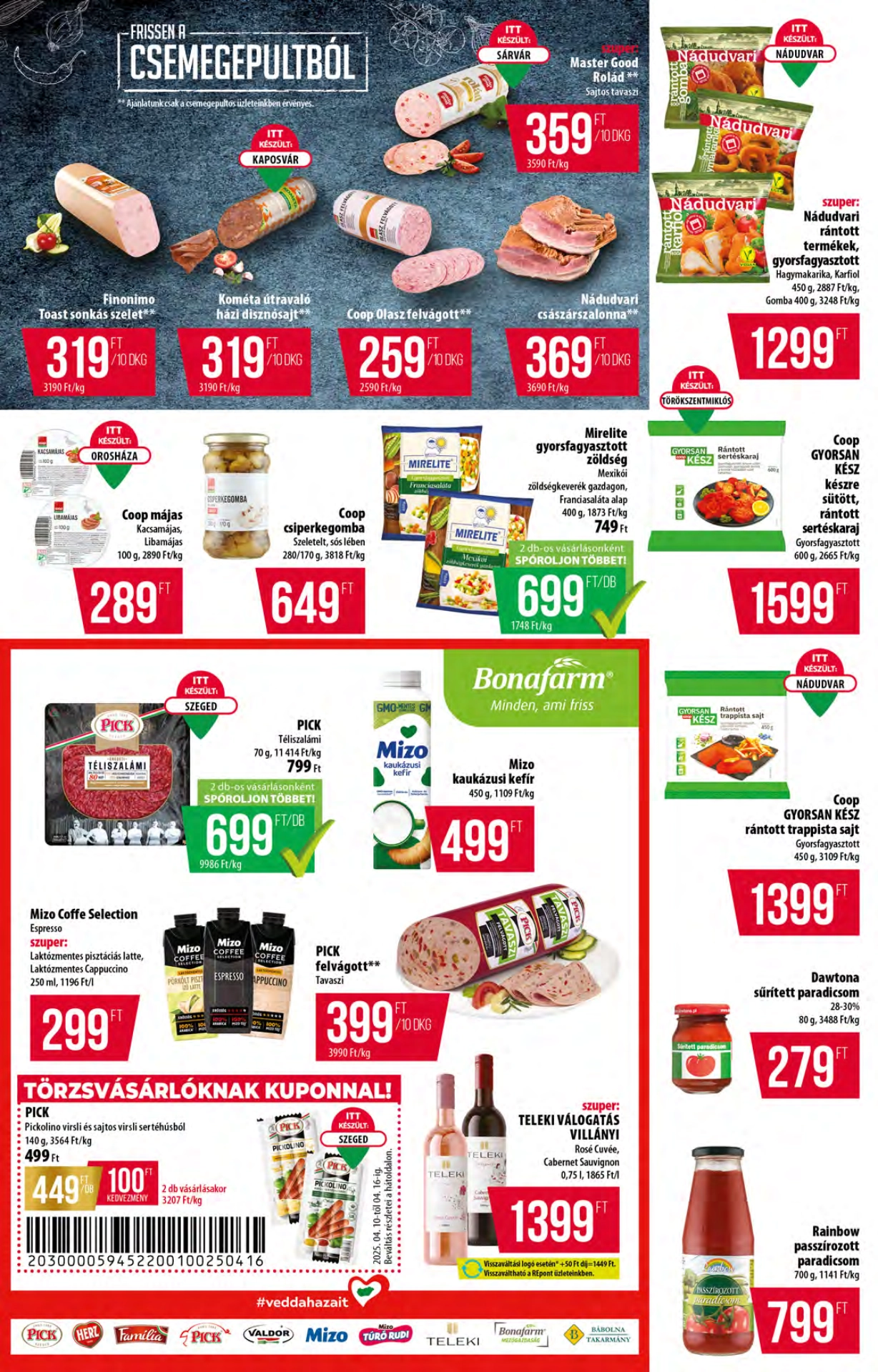 Lapozható Coop Alföld szórólap 2025. 04.10-04.16 - 8. oldal Lapozható Coop Alföld szórólap 2025. 04.10-04.16 - 8. oldal