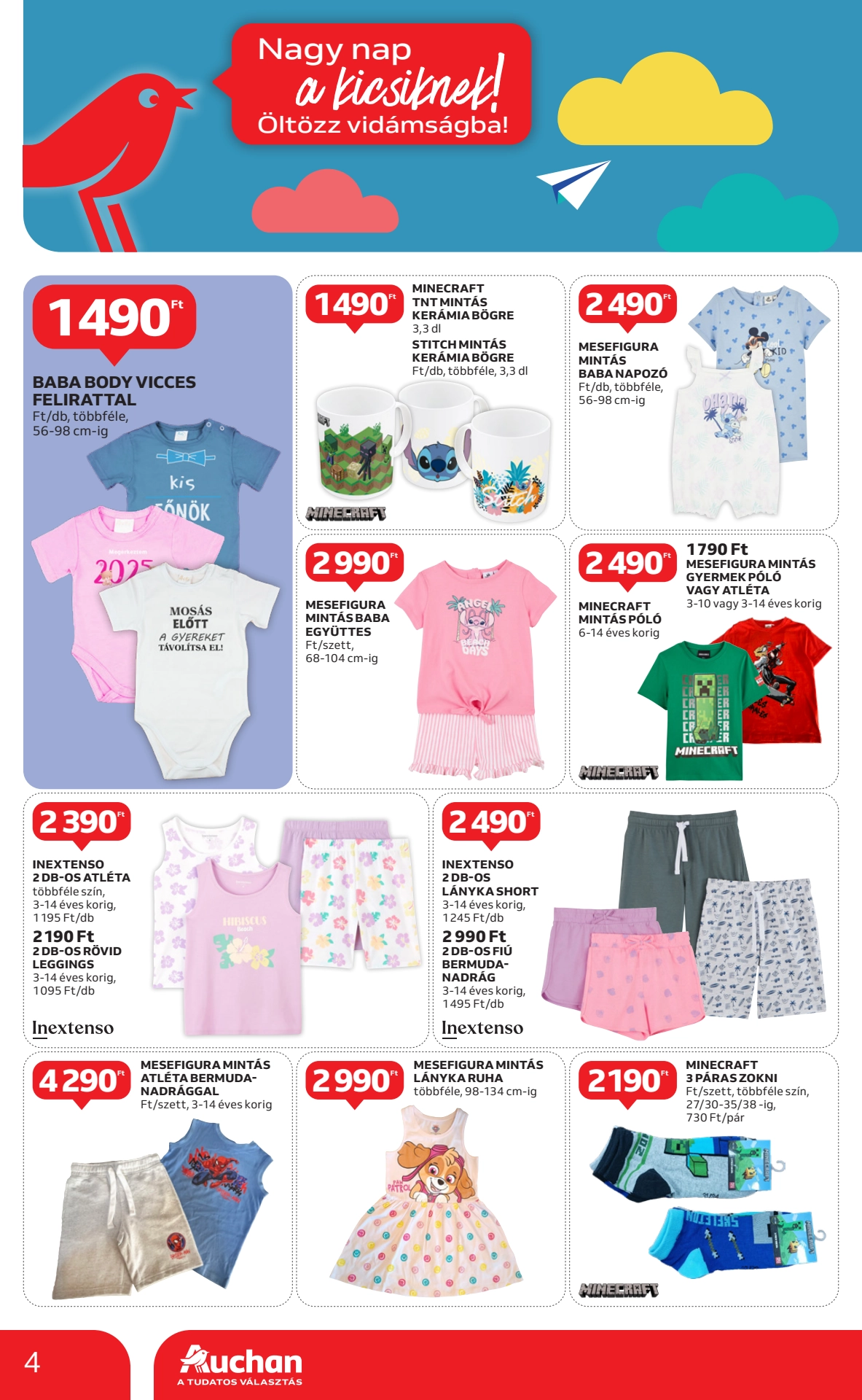 Lapozható Auchan hipermarket Gyereknap Szórólap 2025. 05.15-05.28 - 4. Oldal Lapozható Auchan hipermarket Gyereknap Szórólap 2025. 05.15-05.28 - 4. Oldal
