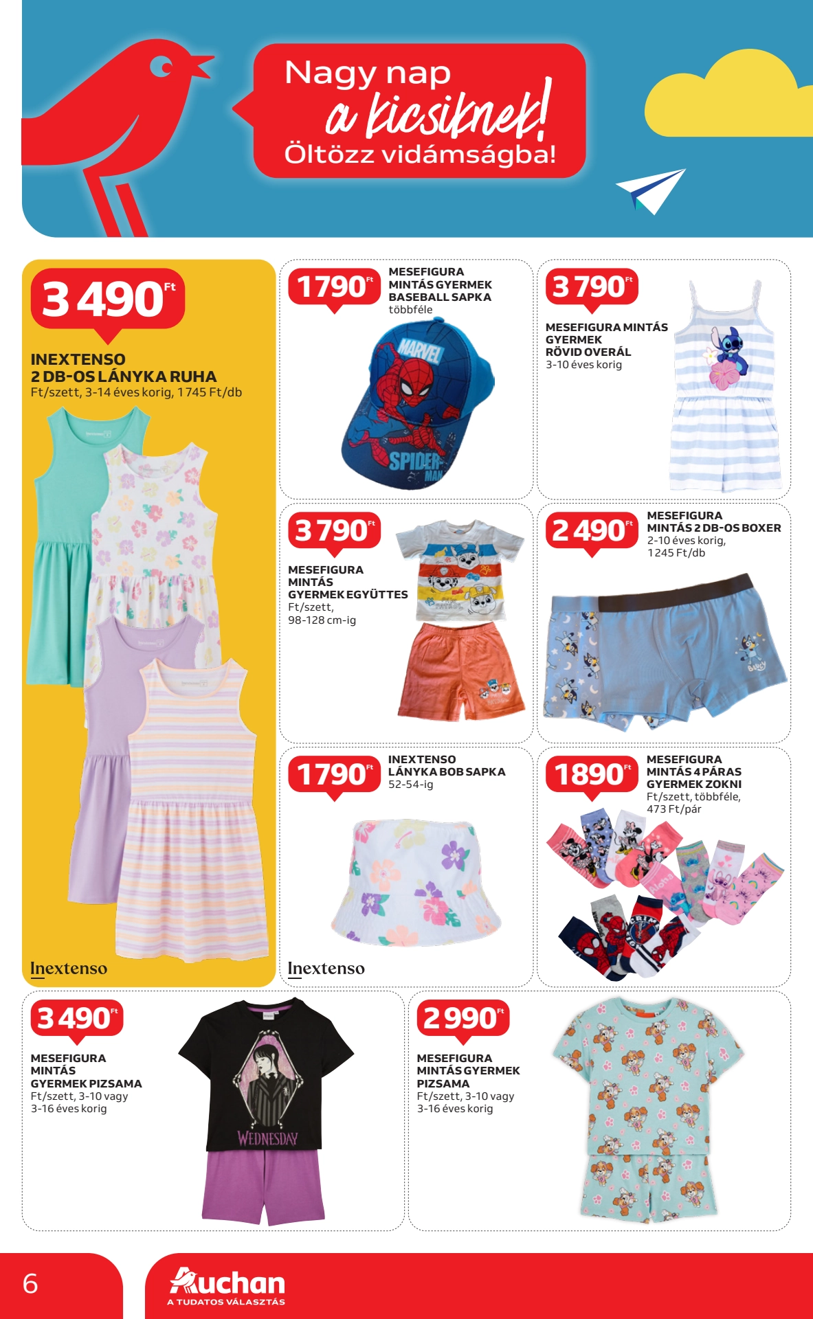 Lapozható Auchan hipermarket Gyereknap Szórólap 2025. 05.15-05.28 - 6. Oldal Lapozható Auchan hipermarket Gyereknap Szórólap 2025. 05.15-05.28 - 6. Oldal