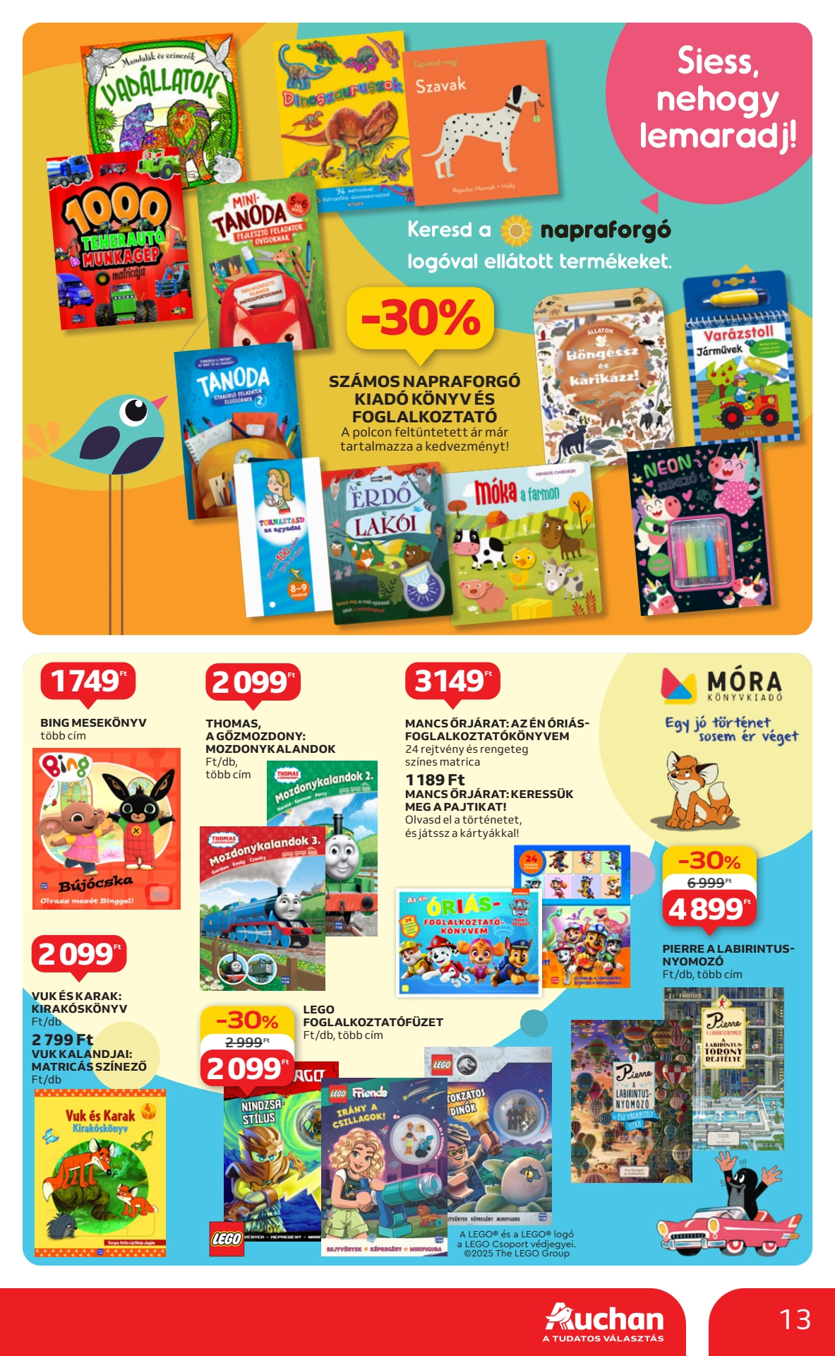 Lapozható Auchan hipermarket Gyereknap Szórólap 2025. 05.15-05.28 - 13. Oldal Lapozható Auchan hipermarket Gyereknap Szórólap 2025. 05.15-05.28 - 13. Oldal