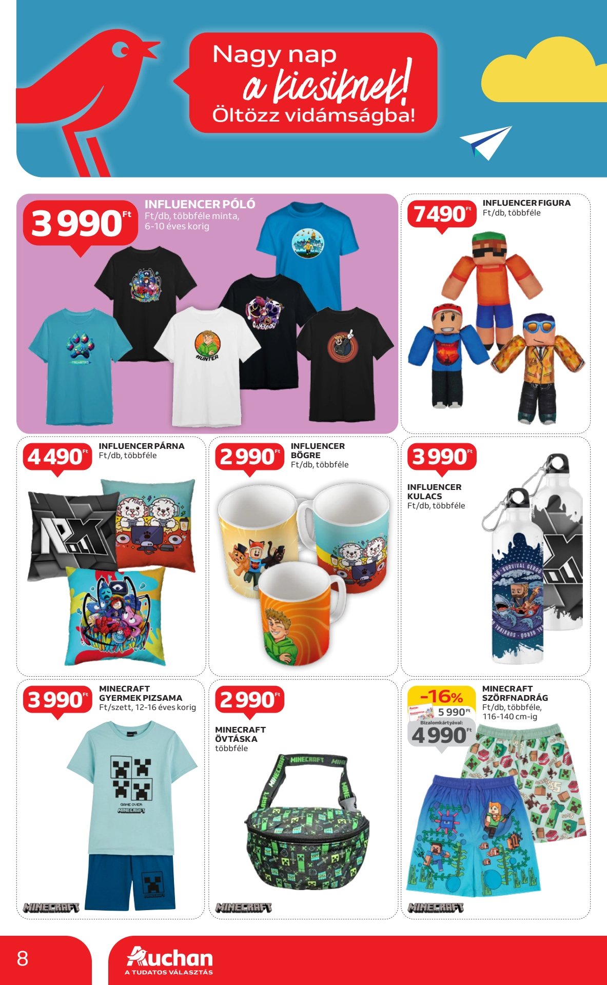 Lapozható Auchan hipermarket Gyereknap Szórólap 2025. 05.15-05.28 - 8. Oldal Lapozható Auchan hipermarket Gyereknap Szórólap 2025. 05.15-05.28 - 8. Oldal