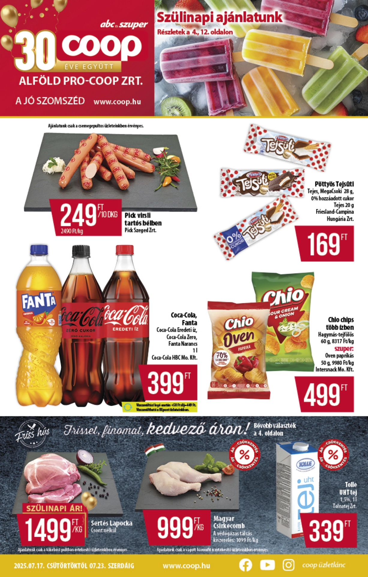 Lapozható Coop Alföld szórólap 2025. 07.17-07.23 - 1. oldal Lapozható Coop Alföld szórólap 2025. 07.17-07.23 - 1. oldal